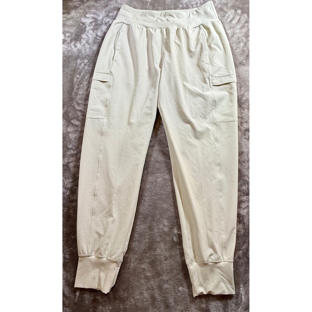 CALIA Cargo Jogger Pants Women S Cream Excellent Tapered Utility Stretch